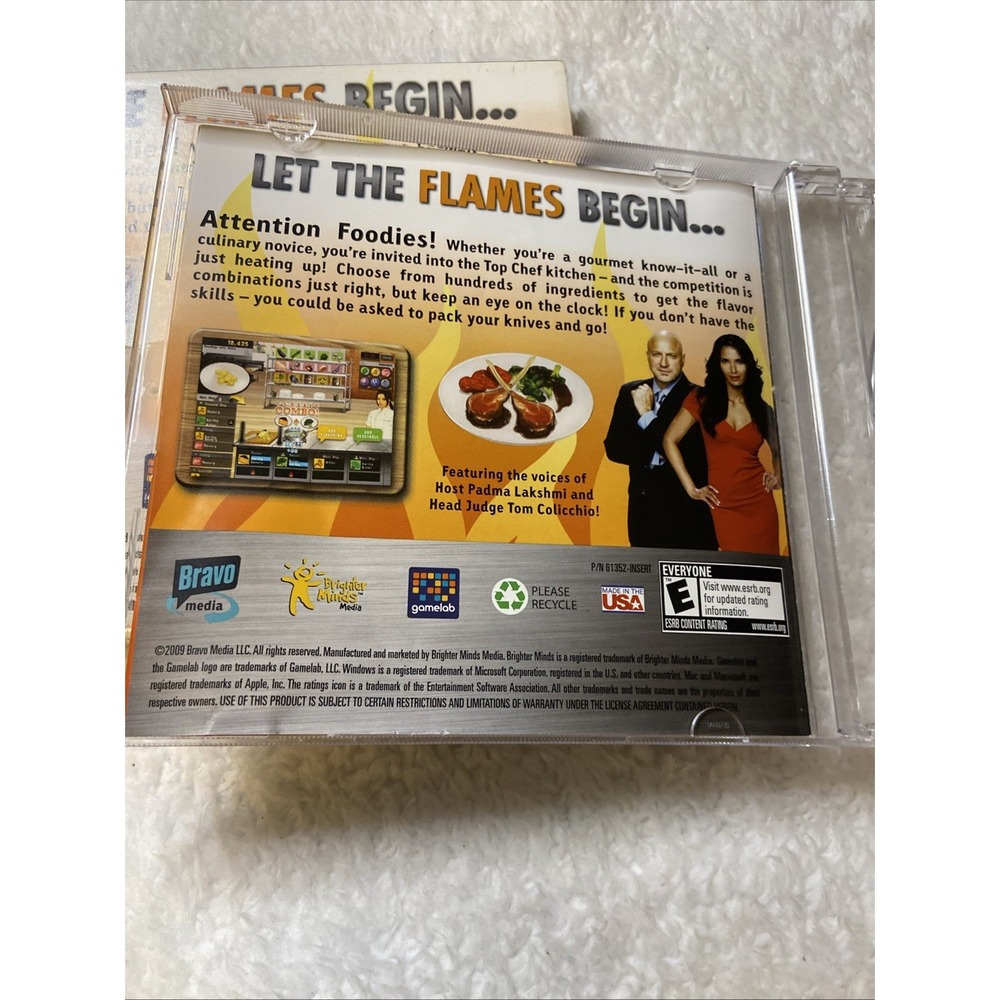 Top Chef The Game CD Rom Software 2009 Foodies Cooking Love Padme Lakshmi‎ Tom - Picture 6 of 9